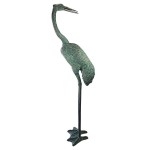 Design Toscano Colossal Curved Neck Crane Bronze Statue