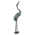 Design Toscano Colossal Straight Neck Crane Bronze