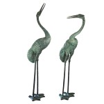 Design Toscano Colossal Cranes Bronze Statue Set