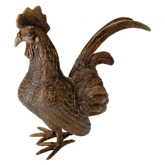 Design Toscano Barnyard Rooster Bronze Statue