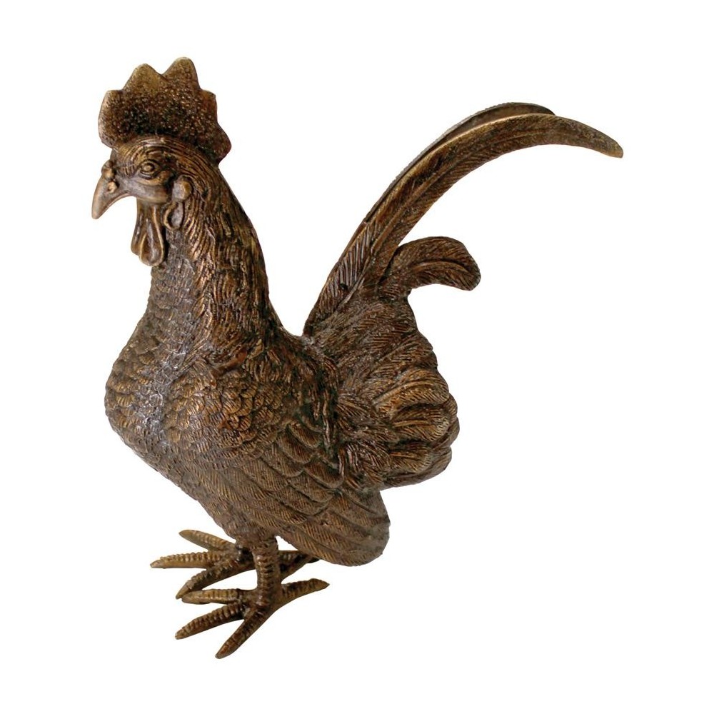 Design Toscano Barnyard Rooster Bronze Statue