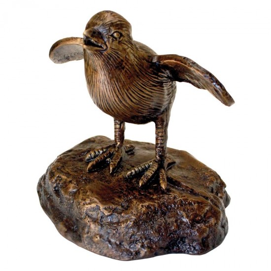 Design Toscano Single Baby Quail Chick Bronze Statue