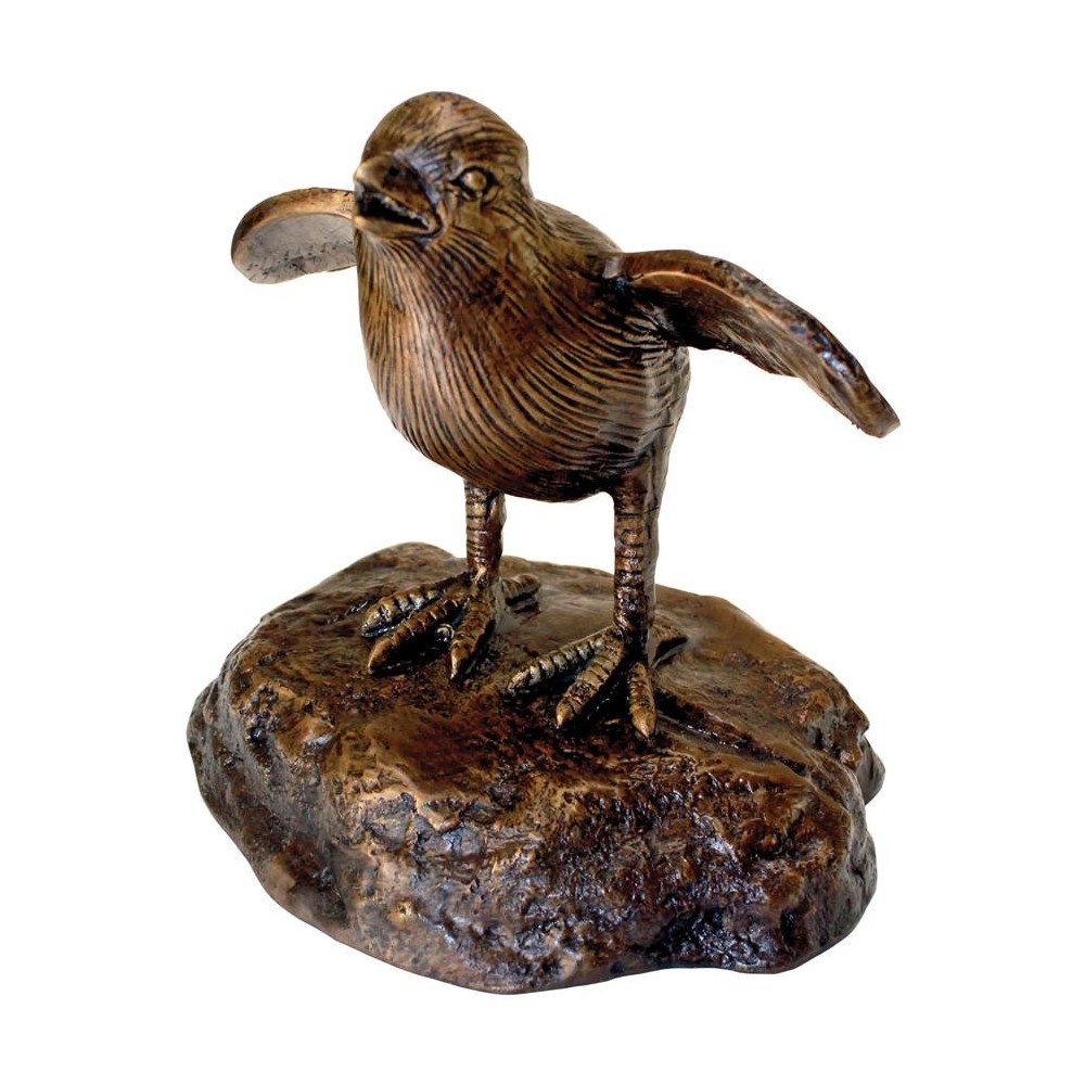 Design Toscano Single Baby Quail Chick Bronze Statue