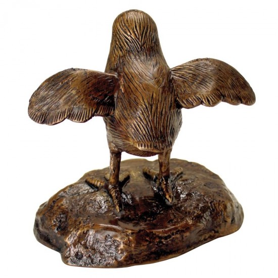 Design Toscano Single Baby Quail Chick Bronze Statue