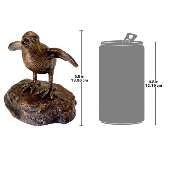 Design Toscano Single Baby Quail Chick Bronze Statue