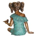 Design Toscano Bridgette With Bird Bronze Statue