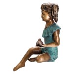 Design Toscano Bridgette With Bird Bronze Statue