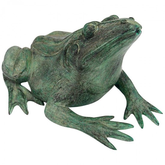 Design Toscano Medium Bull Frog Bronze Statue