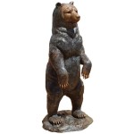 Design Toscano Standing Black Bear Bronze Statue