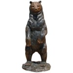 Design Toscano Standing Black Bear Bronze Statue