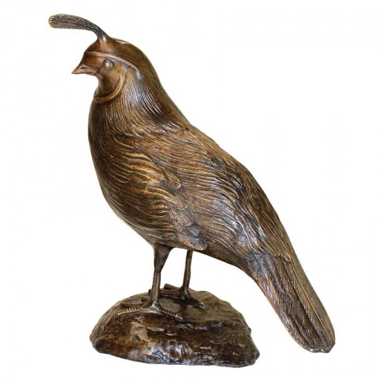 Design Toscano Male California Quail Bronze Statue