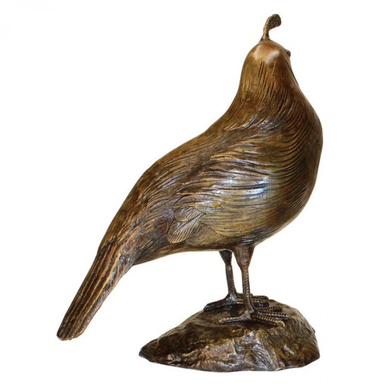 Design Toscano Male California Quail Bronze Statue