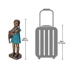 Design Toscano Can I Keep Him Girl With Dog Bronze