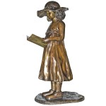 Design Toscano Beulahs Sundress Girl Reading Bronze