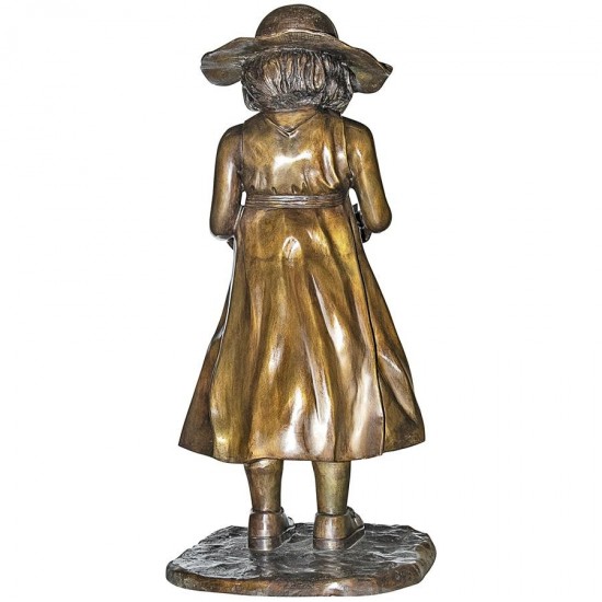 Design Toscano Beulahs Sundress Girl Reading Bronze