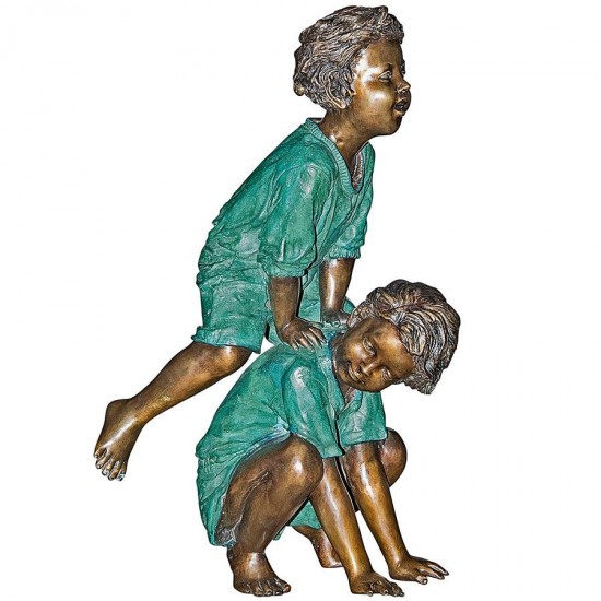 Design Toscano Leap Froggin Boys Bronze Statue