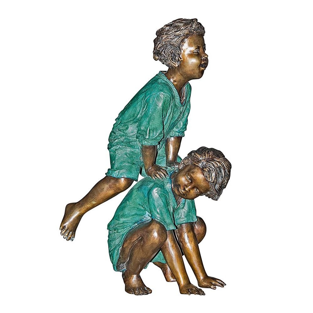 Design Toscano Leap Froggin Boys Bronze Statue