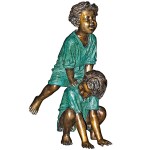 Design Toscano Leap Froggin Boys Bronze Statue