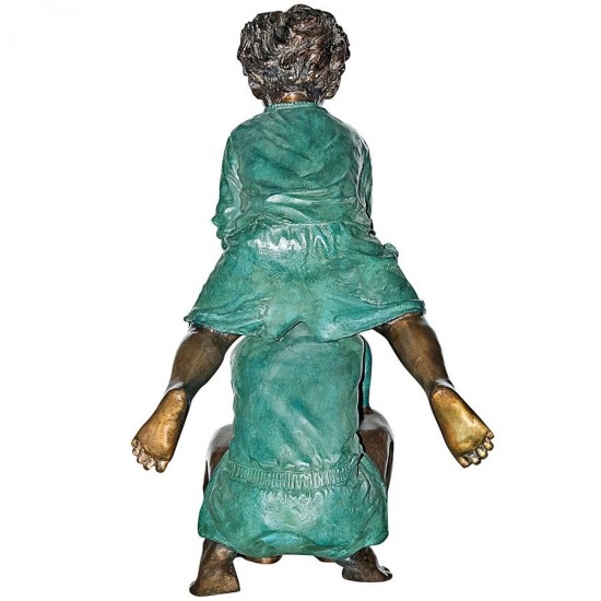Design Toscano Leap Froggin Boys Bronze Statue