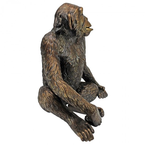 Design Toscano Chatty Chimpanzee Bronze Statue