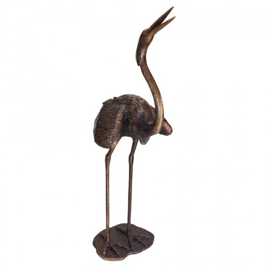 Design Toscano Grande Heron Head Low Bronze Statue