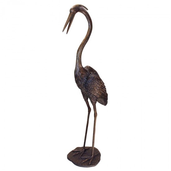 Design Toscano Grande Heron Head High Bronze Statue