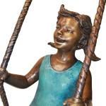 Design Toscano Swinging Children Bronze Statue