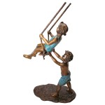 Design Toscano Swinging Children Bronze Statue