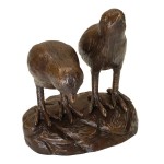 Design Toscano S/4 Bronze Quail Statues