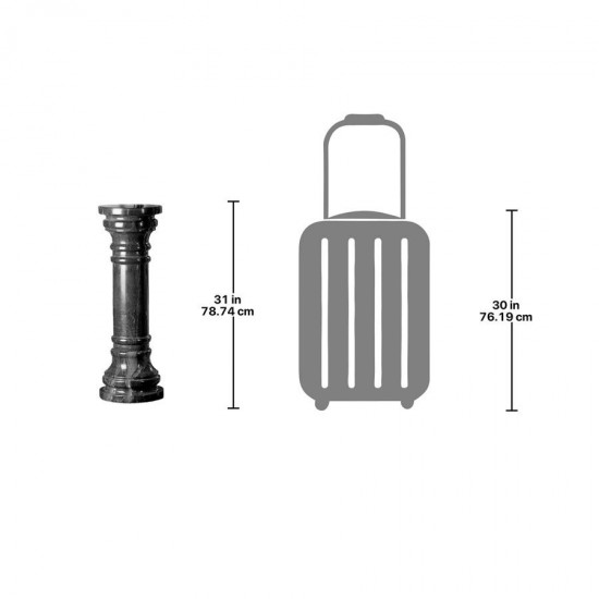 Design Toscano Charcoal (Black) 31 In Marble Column