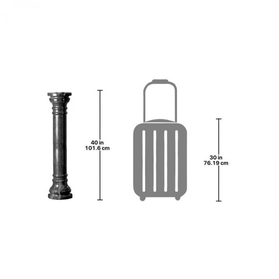 Design Toscano Charcoal (Black) 40 In Marble Column