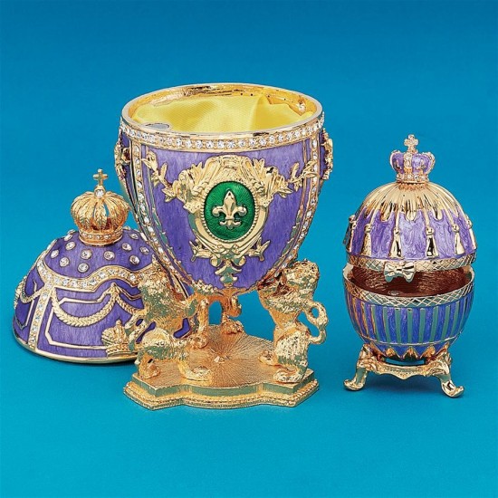 Design Toscano Royal Fleur De Lis Faberge Egg