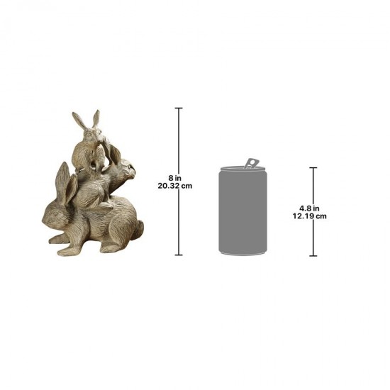 Design Toscano Bunched Bunnies Cast Iron Rabbit Statue
