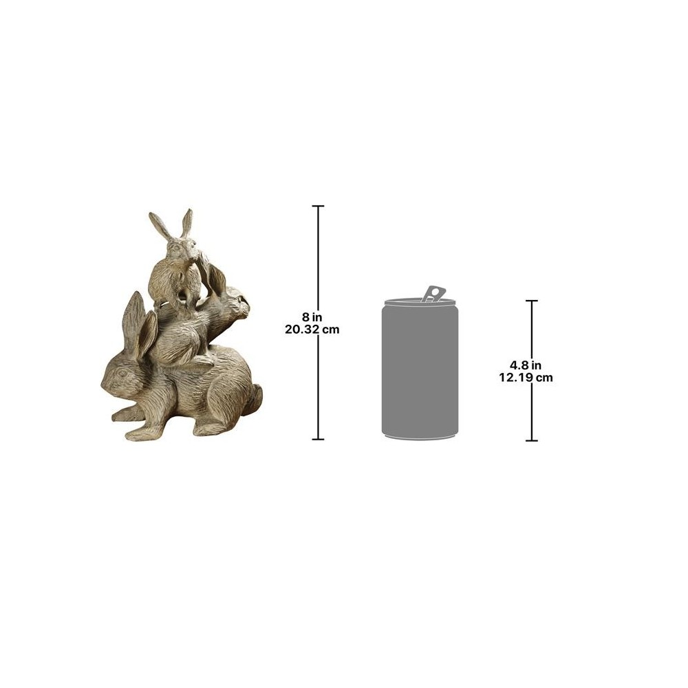 Design Toscano Bunched Bunnies Cast Iron Rabbit Statue