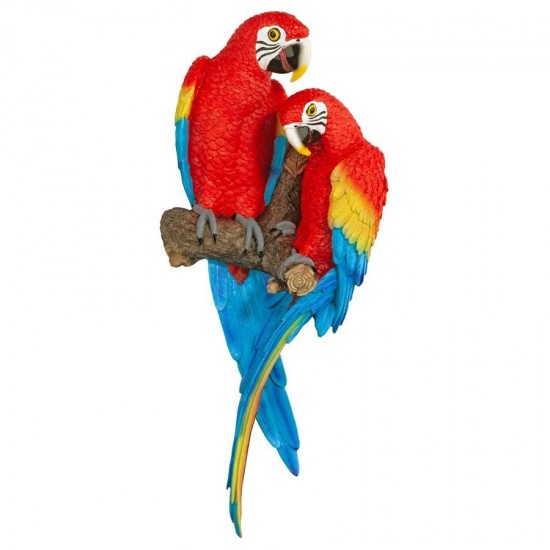 Design Toscano Tropical Scarlet Macaws