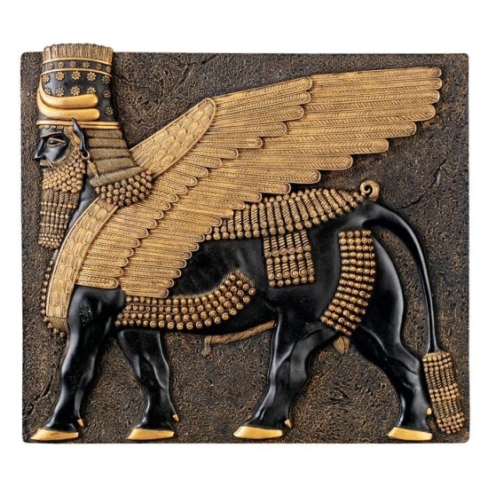 Design Toscano Assyrian Winged Bull Plaque