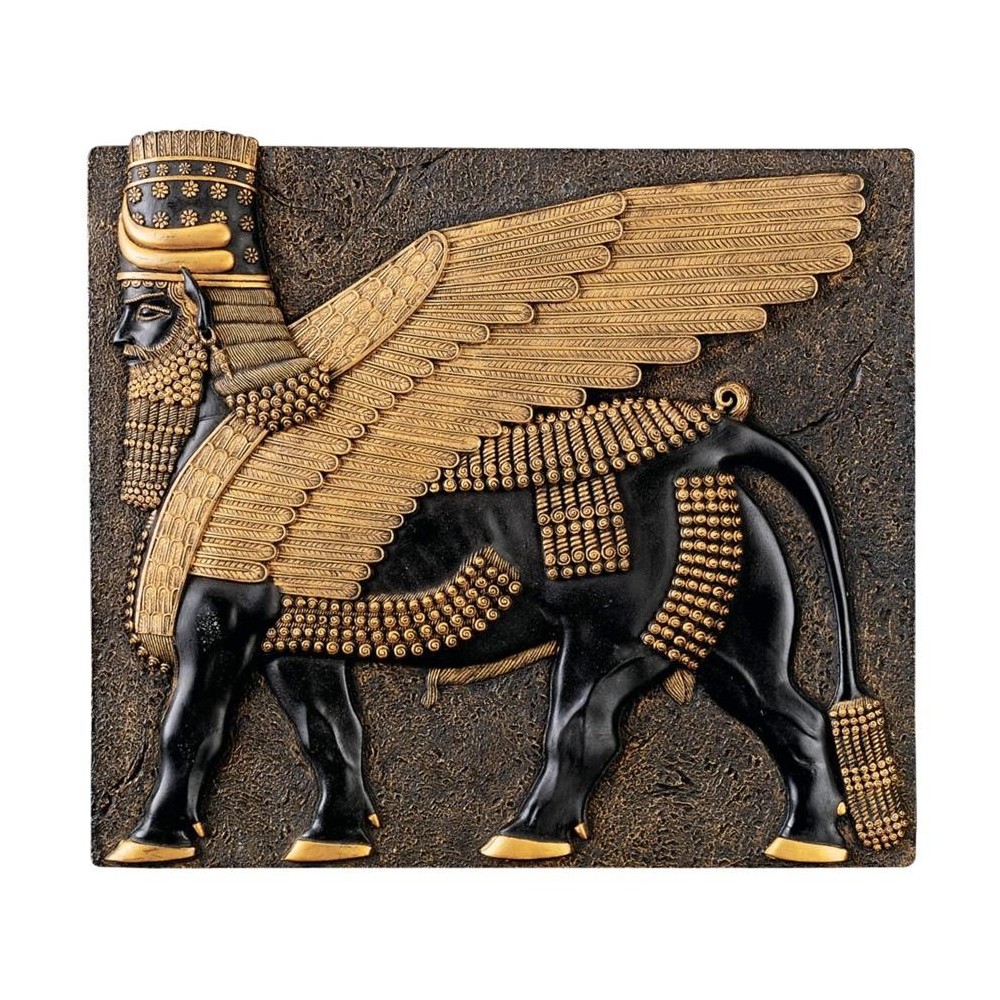 Design Toscano Assyrian Winged Bull Plaque