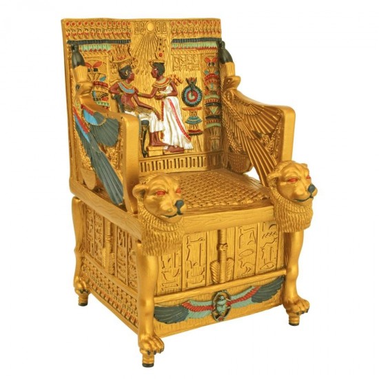 Design Toscano King Tuts Golden Throne Treasure Box