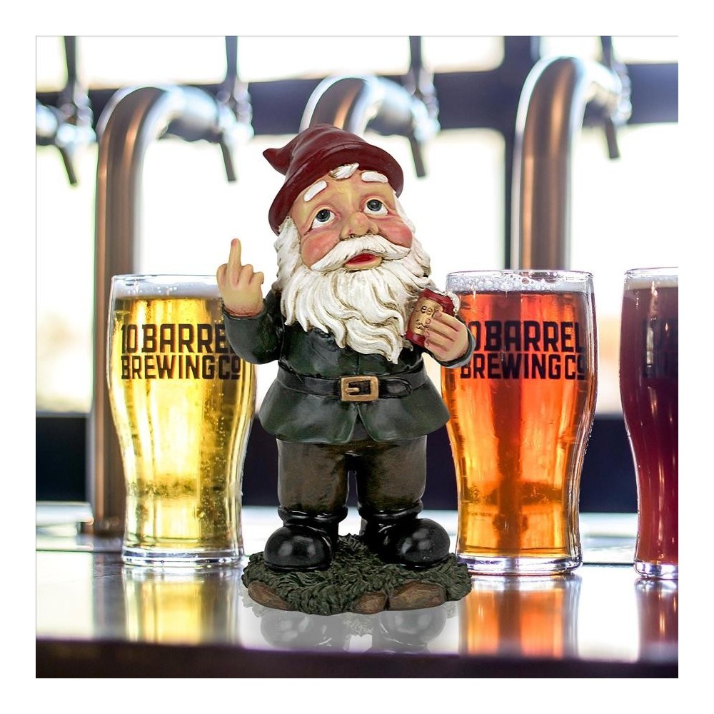 Design Toscano Foul Finger Tipsy Tim Garden Gnome Design Toscano Foul Finger Tipsy Tim Garden Gnome