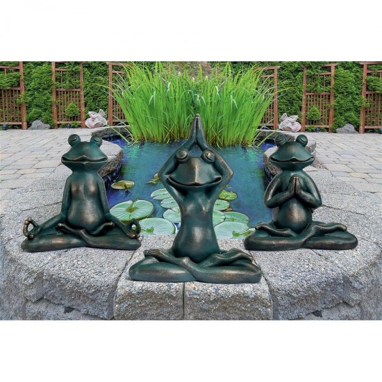 Design Toscano S/3 Yoga Frog Statues