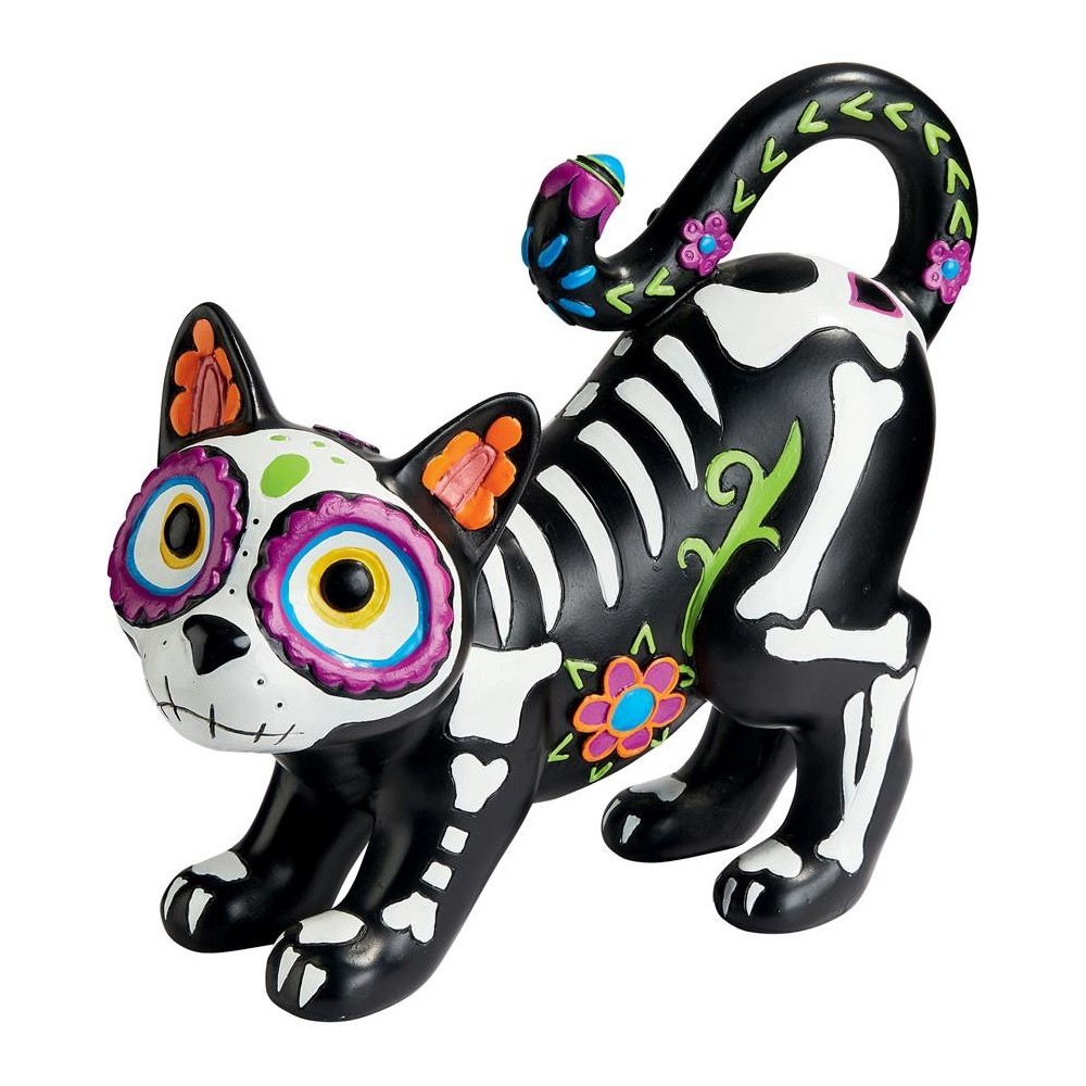 Design Toscano Dia De Los Muertos Gatto Skeleton Cat