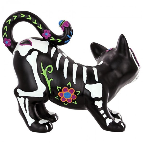 Design Toscano Dia De Los Muertos Gatto Skeleton Cat