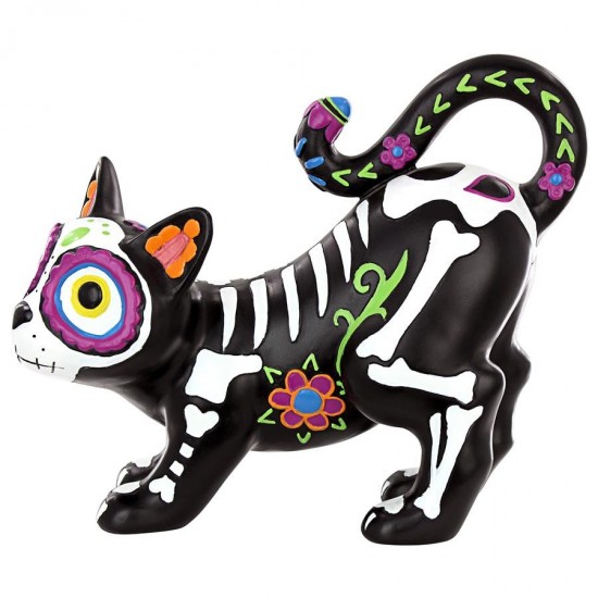 Design Toscano Dia De Los Muertos Gatto Skeleton Cat