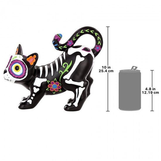 Design Toscano Dia De Los Muertos Gatto Skeleton Cat