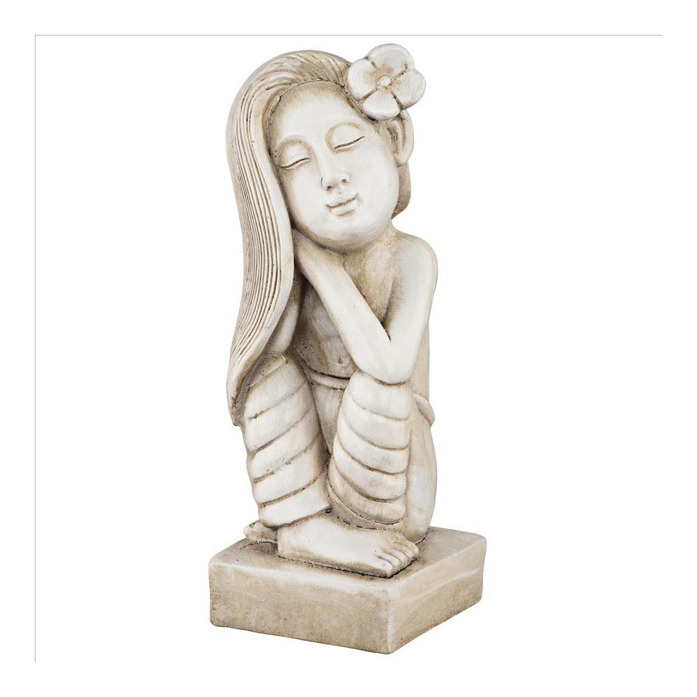 Design Toscano Long Haired Lotus Girl Statue