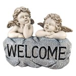 Design Toscano Raphaels Cherub Twins Welcome Statue