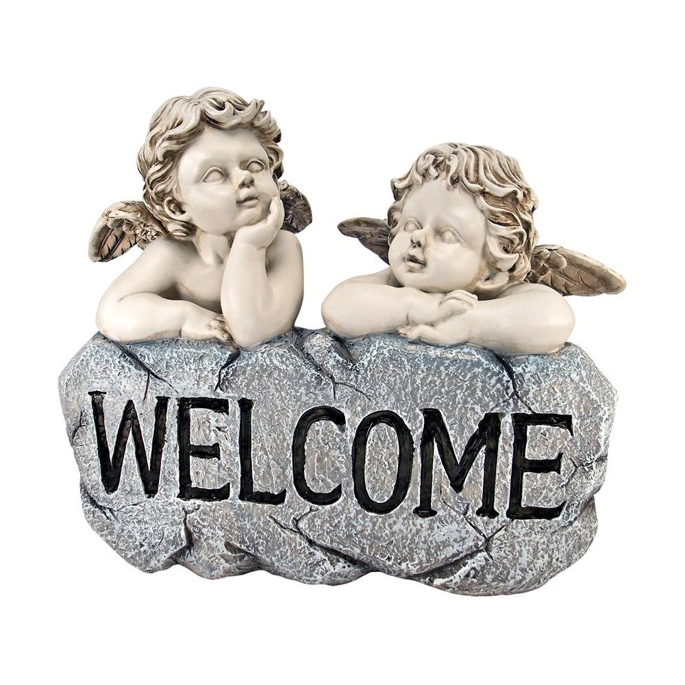 Design Toscano Raphaels Cherub Twins Welcome Statue