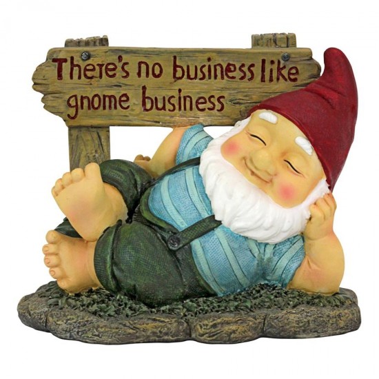 Design Toscano Irving Gnomlim Resting Gnome Statue