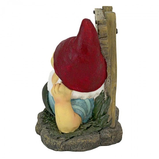 Design Toscano Irving Gnomlim Resting Gnome Statue