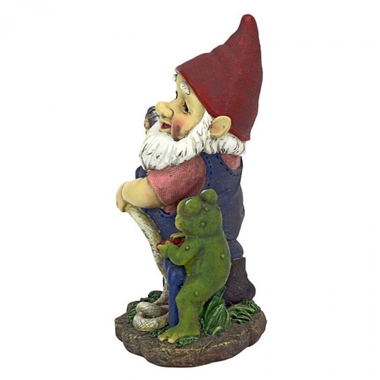 Design Toscano Firefighter Franz & Frog Gnome Statue